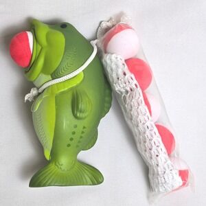Hog Wild Bass Popper Soft Foam Ball Shooter Toy 6 Balls Mesh Storage Bag 6"